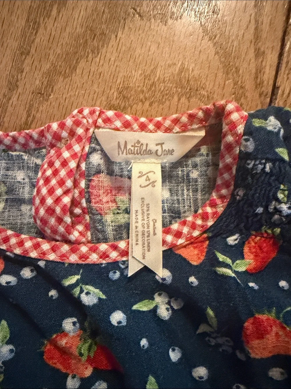 Matilda Jane Navy Blue Strawberry Print Tank Top